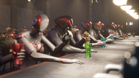 Bar scene mocap animations - drinking and socializing movements