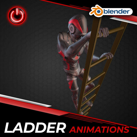 Preview frame 4: step-off transition at top of ladder — MCO ladder climb mocap pack