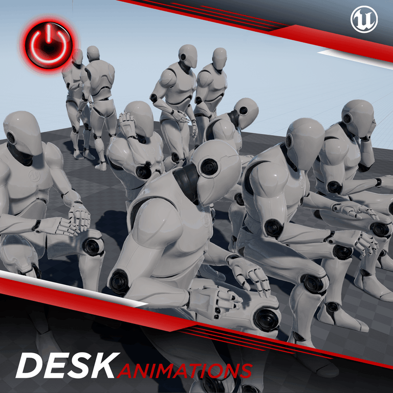 Office / Desk - 3D Character Animations Life MoCap Online UE4 