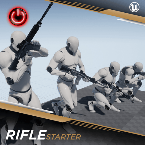 RIFLE: MOCAP ANIMATION PACKS Rifle MoCap Online UE4 STARTER