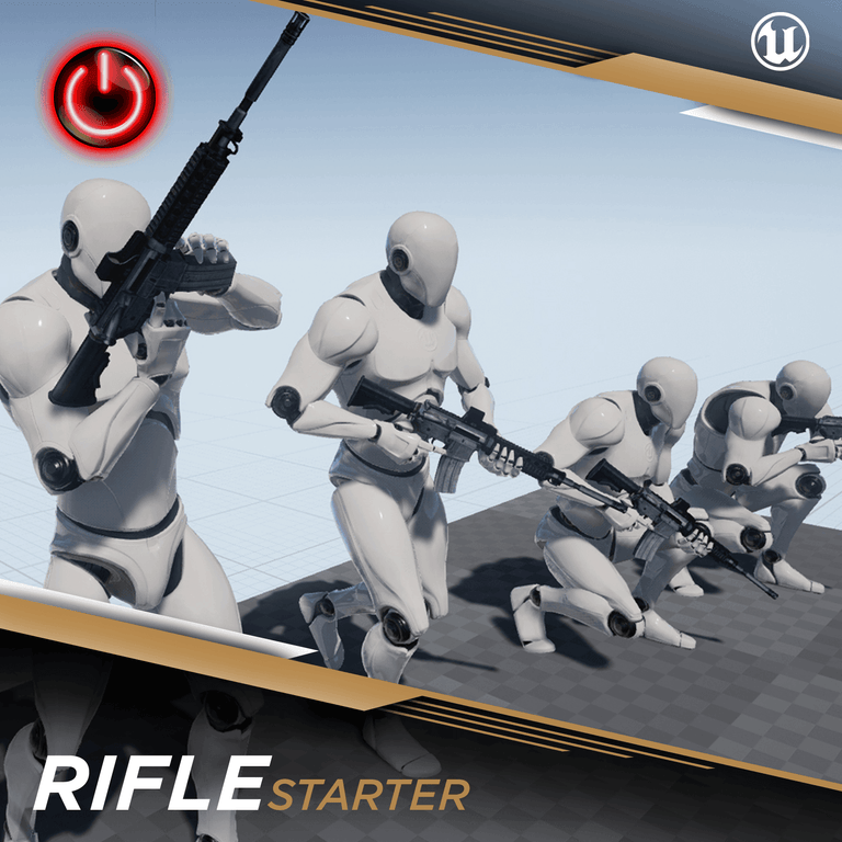 RIFLE: MOCAP ANIMATION PACKS Rifle MoCap Online UE4 STARTER 