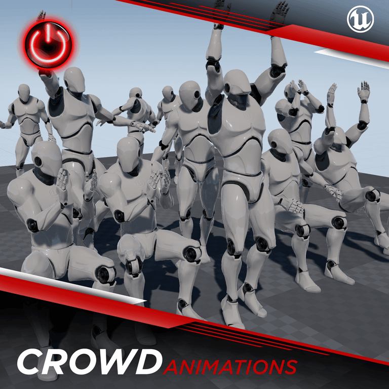 Crowd - 3D Character Animations Life MoCap Online UE4 