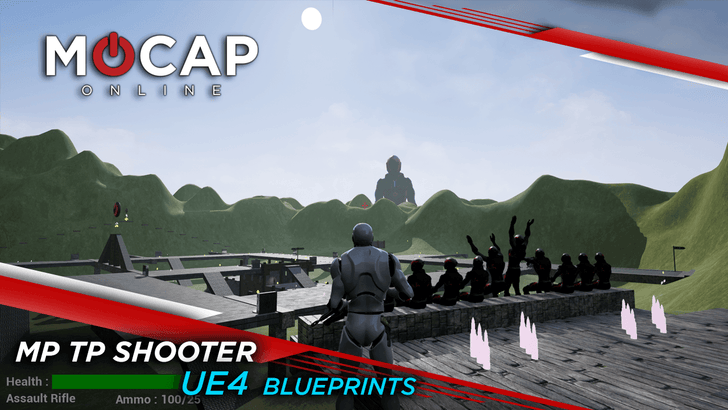 UE4 Multiplayer Third Person Shooter Blueprints - FREE Playable Demo! - MoCap Online