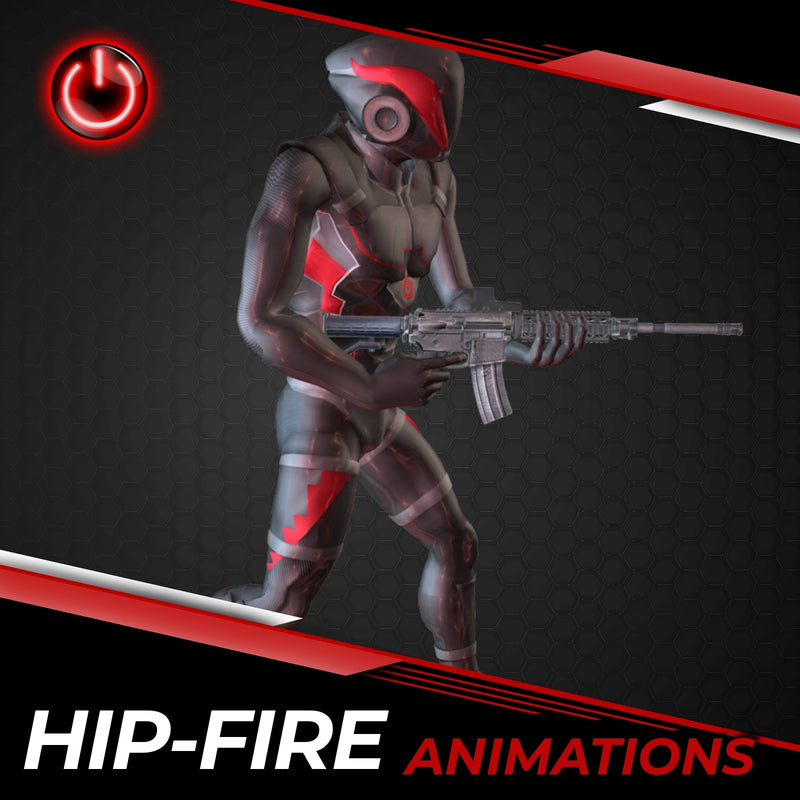 Hipfire Shooter﻿ - 3D Character Animations - Animation Preview
