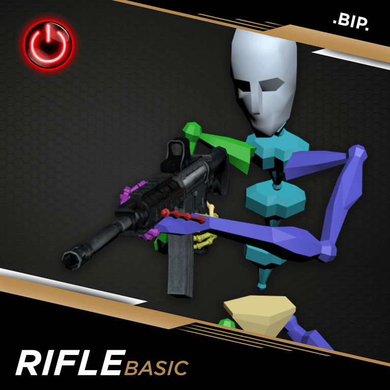 RIFLE: MOCAP ANIMATION PACKS Rifle MoCap Online BIP BASIC 
