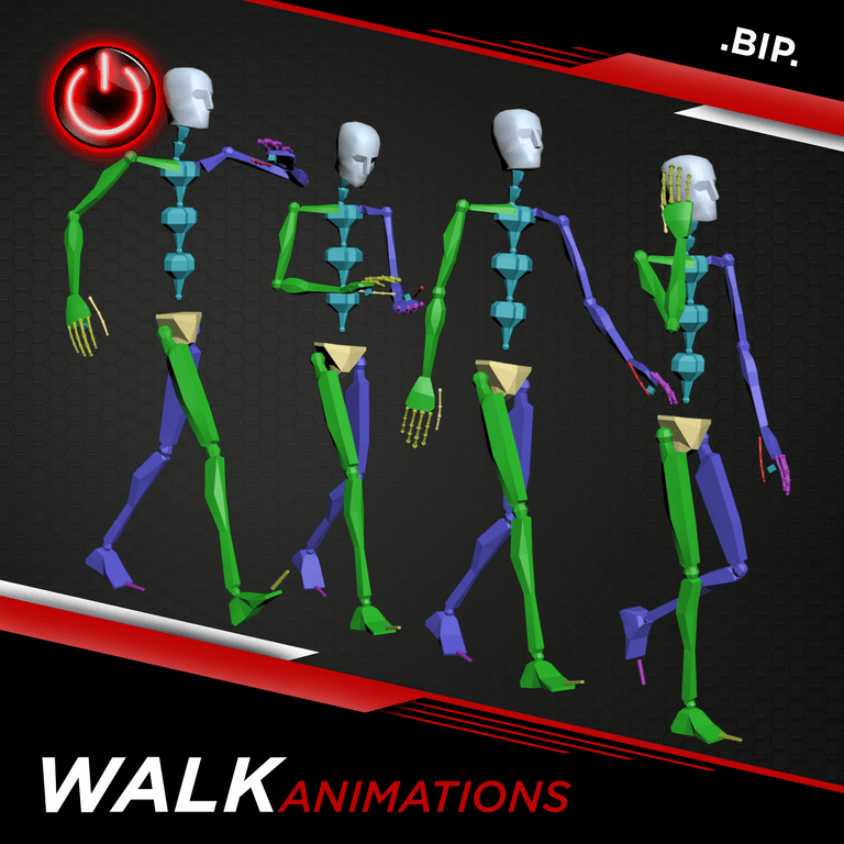 Walking - 3D Character Animations Life Motus Digital BIP 