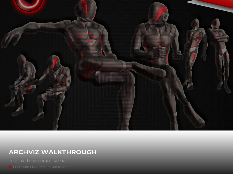 Architectural visualization walkthrough scene